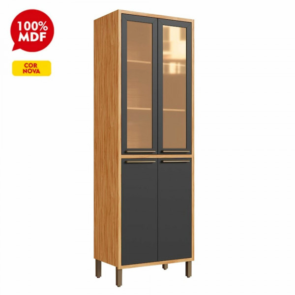 PANELEIRO CRISTALEIRA RONIPA REFLECTA SYRAH 220CM AMENDOA/CHUMBO PANELEIRO CRISTALEIRA RONIPA REFLECTA SYRAH 220CM AMENDOA/CHUMBO