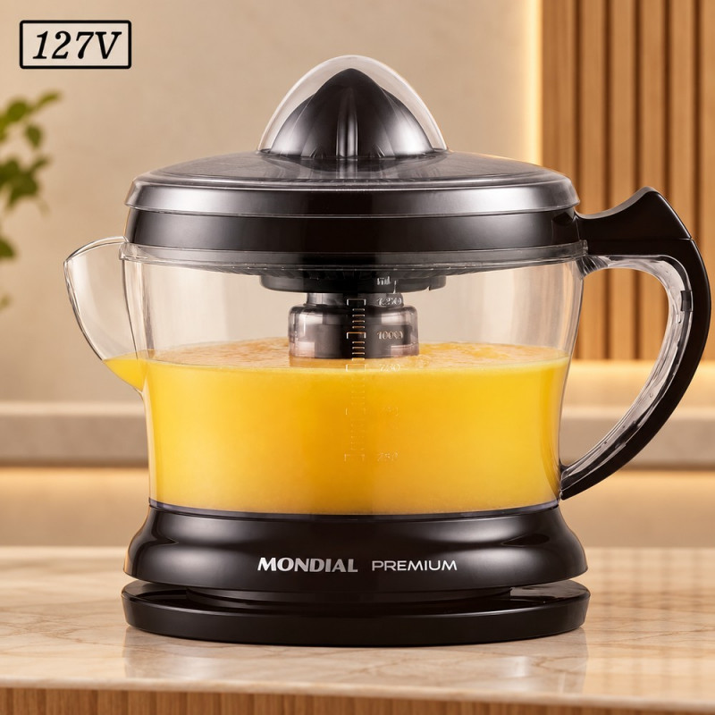 ESPREMEDOR DE FRUTAS MONDIAL PREMIUM E-02 127V PRETO ESPREMEDOR DE FRUTAS MONDIAL PREMIUM E-02 127V PRETO