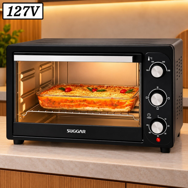 FORNO ELETRICO SUGGAR 42L 127V PRETO FORNO ELETRICO SUGGAR 42L 127V PRETO