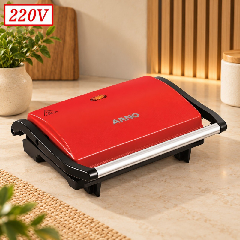 SANDUICHEIRA GRILL ARNO COMPACT UNO 760W 220V VERMELHA SANDUICHEIRA GRILL ARNO COMPACT UNO 760W 220V VERMELHA