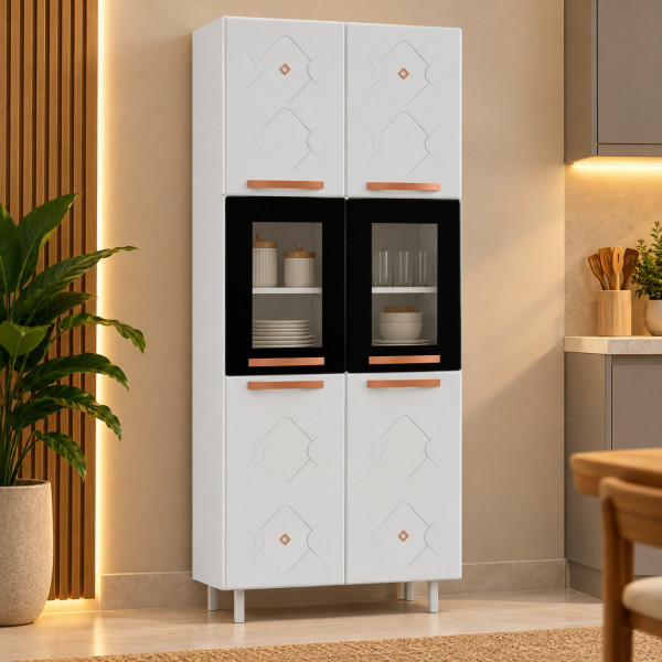 PANELEIRO TELASUL DUPLO 2P C/V NEW MIRAGE BRANCO / PRETO 815312-02