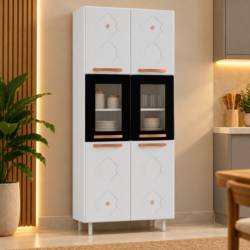 PANELEIRO TELASUL DUPLO 2P C/V NEW MIRAGE BRANCO / PRETO 815312-02