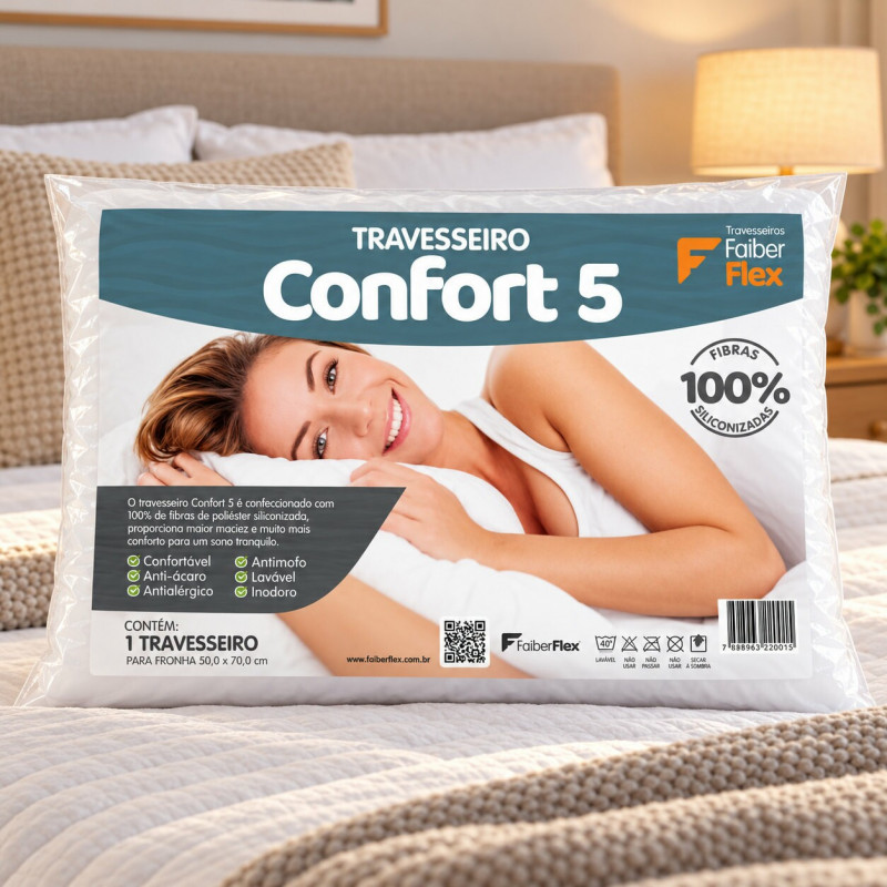TRAVESSEIRO FAIBERFLEX MICRO 50X70