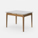 MESA IMCAL WIND 1.2 C/ VIDRO RETANGULAR OFF WHITE / CINAMOMO