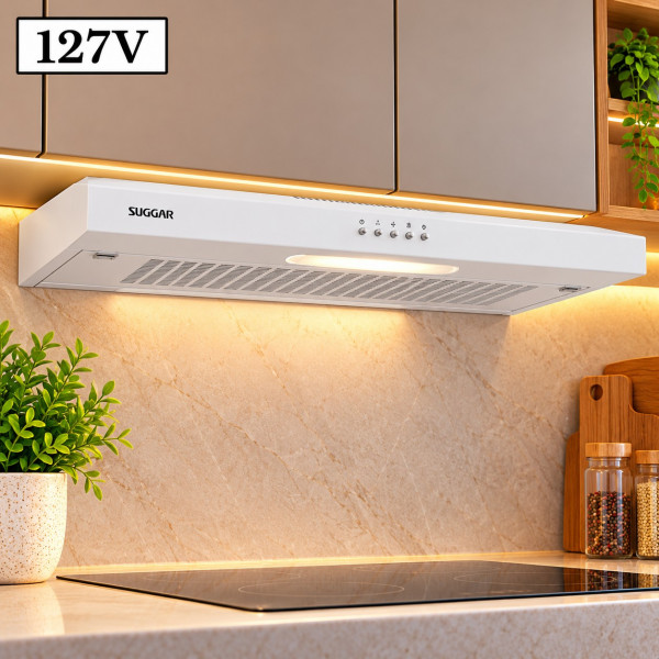 DEPURADOR AR SUGGAR SLIM 80CM 3 VEL 127V BRANCO DEPURADOR AR SUGGAR SLIM 80CM 3 VEL 127V BRANCO