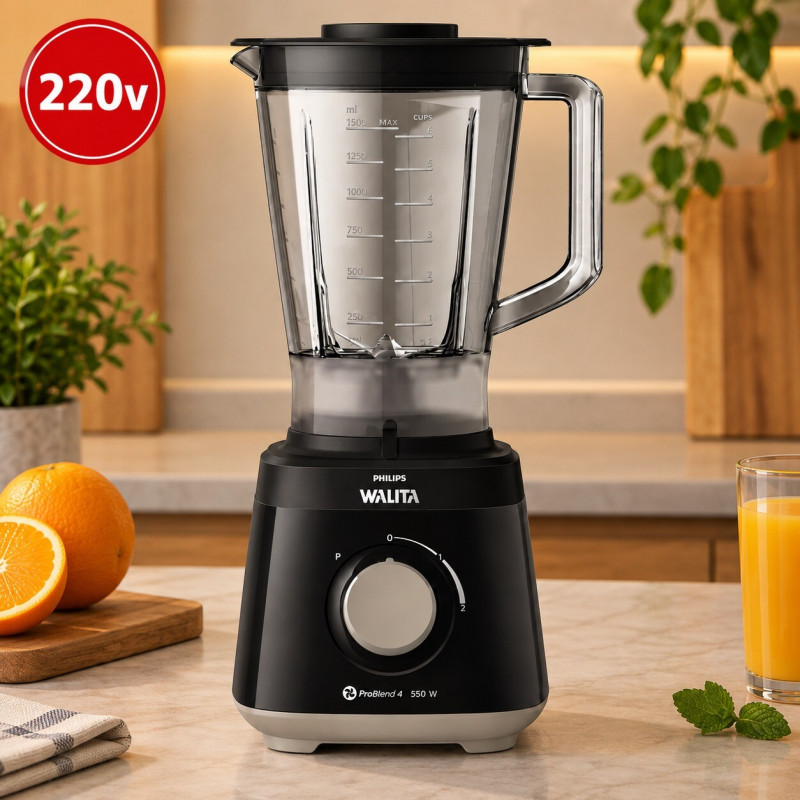 LIQUIDIFICADOR PHILIPS WALITA DAILY 550W 2 VEL 220V PRETO LIQUIDIFICADOR PHILIPS WALITA DAILY 550W 2 VEL 220V PRETO