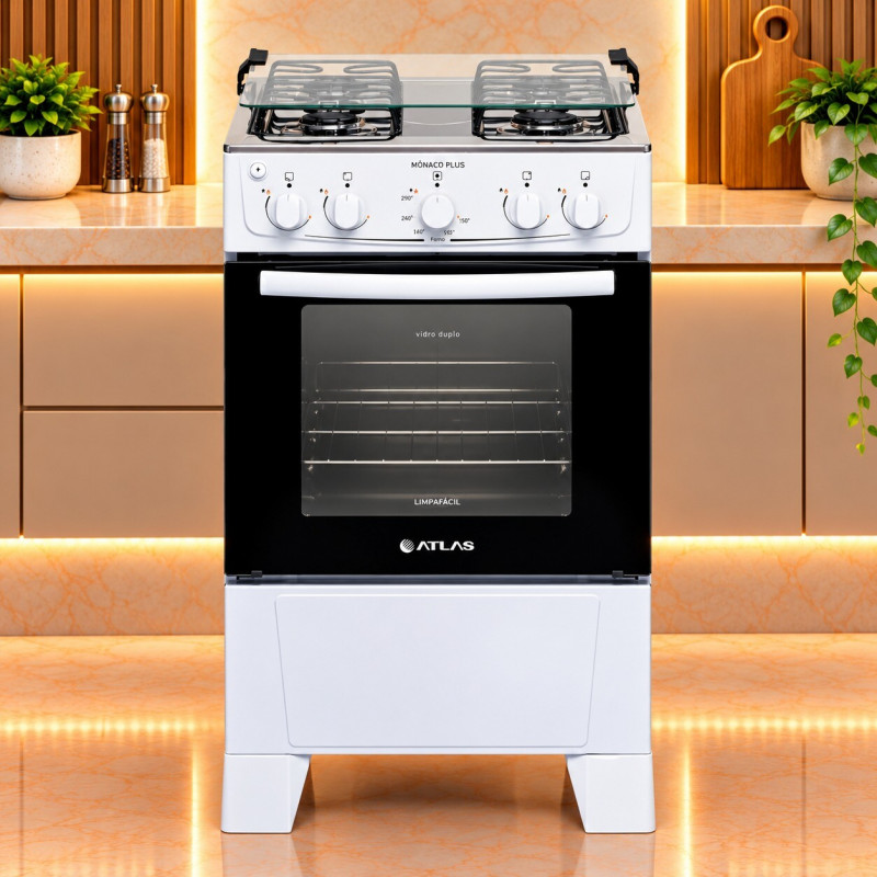 FOGAO 4B ATLAS MONACO PLUS BRANCO FOGAO 4B ATLAS MONACO PLUS BRANCO