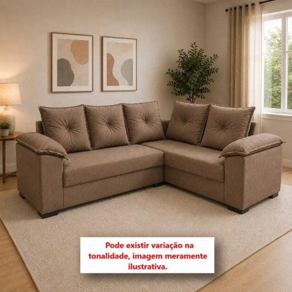 ESTOFADO LIFESPUMA LUGARES PAULINHA CANTO BEGE