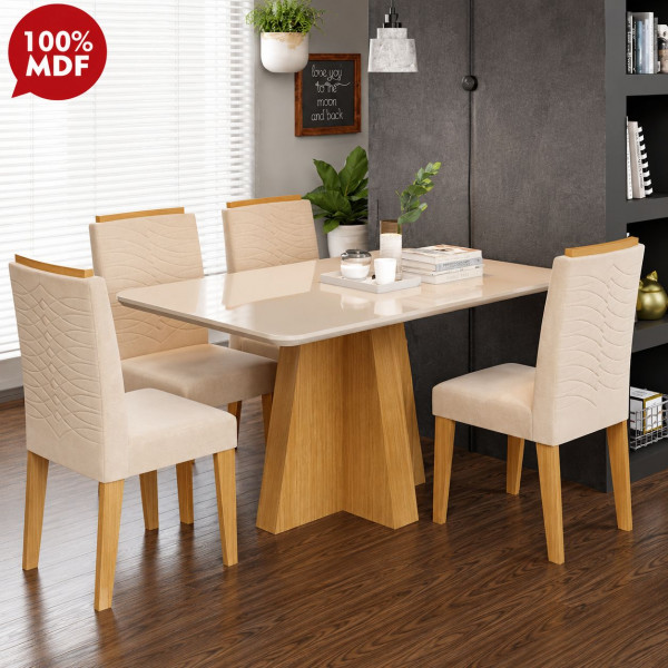 CJ MESA 4C CIMOL MAITE RETANGULAR 130X80 NATURE / OFF WHITE