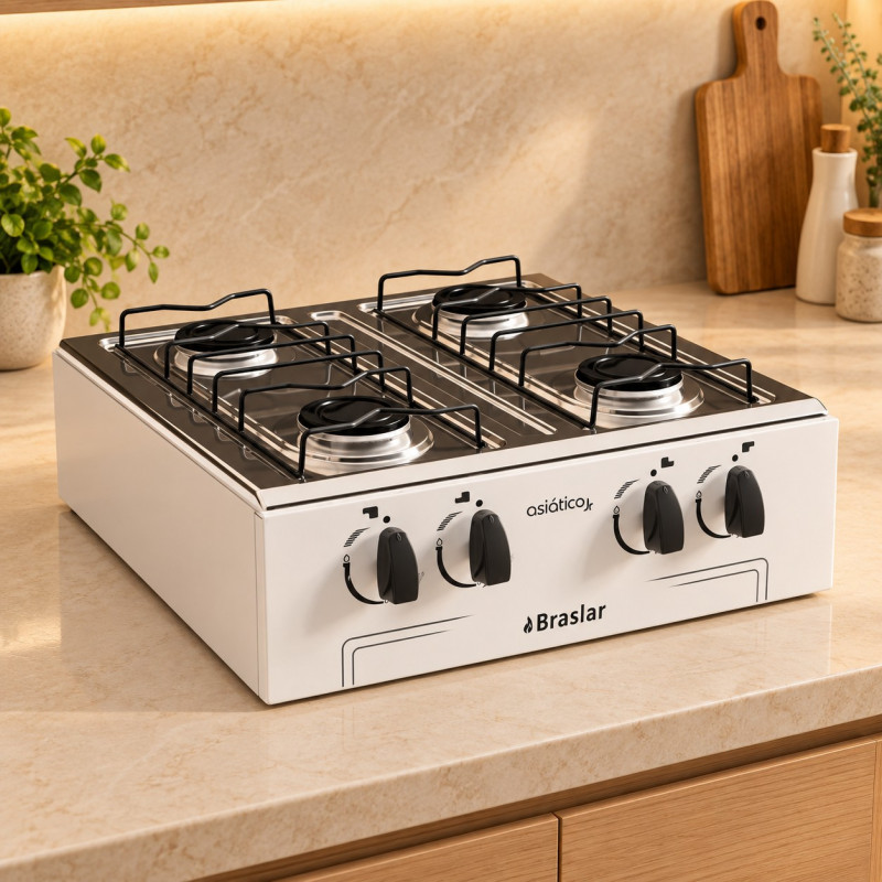 FOGAO 4B BRASLAR COOKTOP ASIATICO JR BRANCO FOGAO 4B BRASLAR COOKTOP ASIATICO JR BRANCO