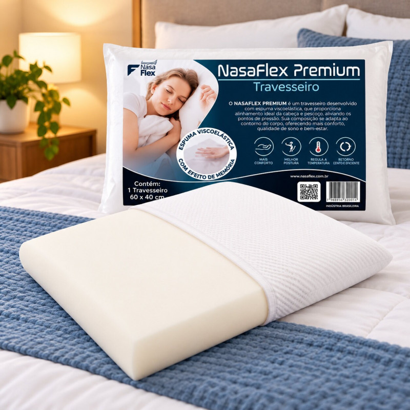 TRAVESSEIRO FAIBERFLEX NASAFLEX PREMIUM 60X40