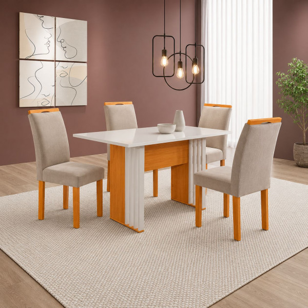 CJ MESA 4C CEL MOVEIS STAMBUL RETANGULAR 120X80 CAD.LONDRES PLUS CINAMO / OFF CJ MESA 4C CEL MOVEIS STAMBUL RETANGULAR 120X80 CAD.LONDRES PLUS CINAMO / OFF