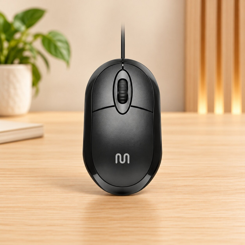 MOUSE MULTILASER CLASSIC C/ FIO USB CABO 12OCM 3 BOTOES MO300 PRETO MOUSE MULTILASER CLASSIC C/ FIO USB CABO 12OCM 3 BOTOES MO300 PRETO