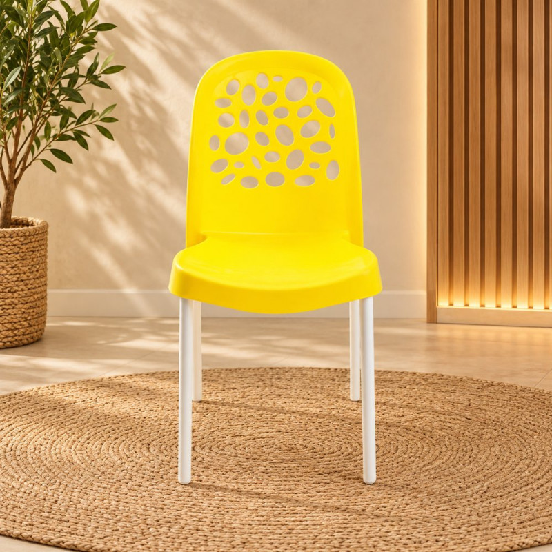 CADEIRA FORTE PLASTICO DELUXE REDONDA AMARELA CADEIRA FORTE PLASTICO DELUXE REDONDA AMARELA