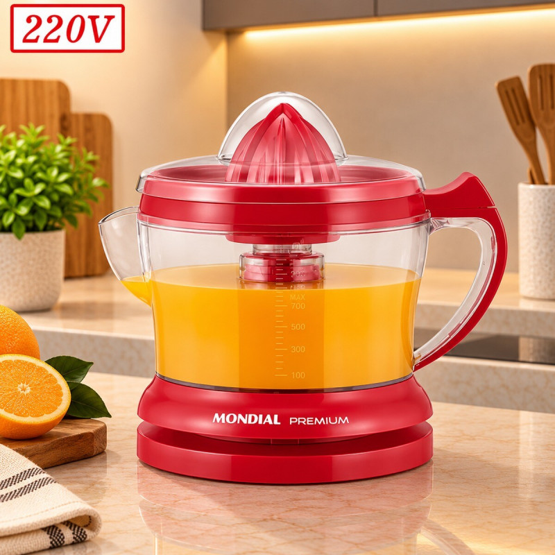 ESPREMEDOR DE FRUTAS MONDIAL PREMIUM E-23 220V VERMELHO ESPREMEDOR DE FRUTAS MONDIAL PREMIUM E-23 220V VERMELHO