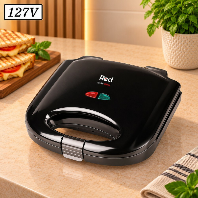 SANDUICHEIRA EASY GRILL RED MOBILE 750W SA100 127V PRETA SANDUICHEIRA EASY GRILL RED MOBILE 750W SA100 127V PRETA