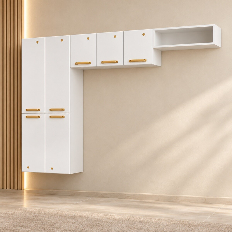 COZINHA TELASUL COMPACTA 09 7P NICHO S/VD DIAMANTE NEW SMART BRANCO 818409-01 COZINHA TELASUL COMPACTA 09 7P NICHO S/VD DIAMANTE NEW SMART BRANCO 818409-01