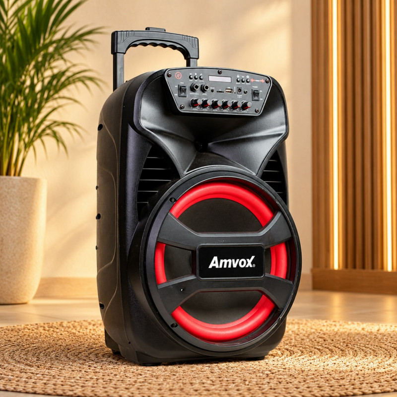 CAIXA DE SOM AMVOX AMPLIFICADORA ACA 480 VIPER II C/FM 480 WATS