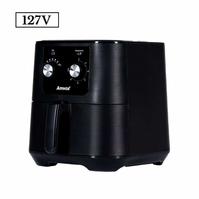 FRITADEIRA 7L AMVOX AIR FRYER ANALOGICA ARF1255 1700W 110V INOX/PRETA FRITADEIRA 7L AMVOX AIR FRYER ANALOGICA ARF1255 1700W 110V INOX/PRETA
