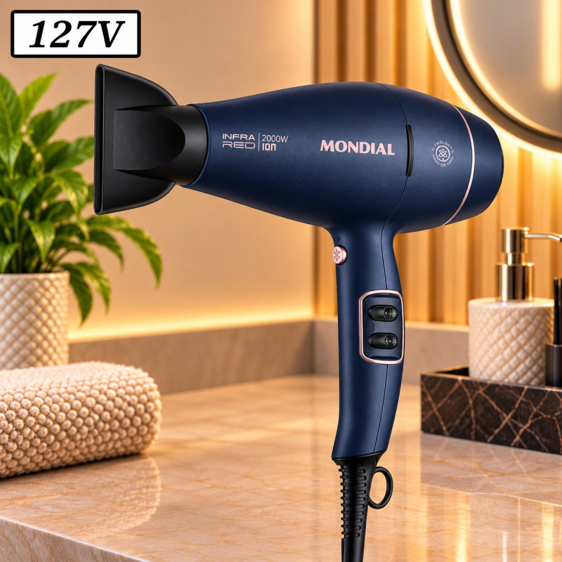 SECADOR DE CABELO MONDIAL INFRARED SCP-01-IR 2000W 127V SECADOR DE CABELO MONDIAL INFRARED SCP-01-IR 2000W 127V