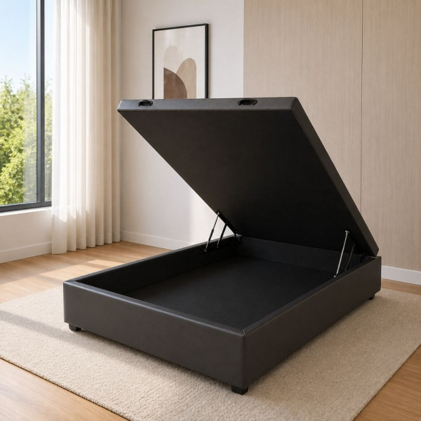 BASE BAU 138X188X39 MEGAFLEX BAU CORINO PRETO