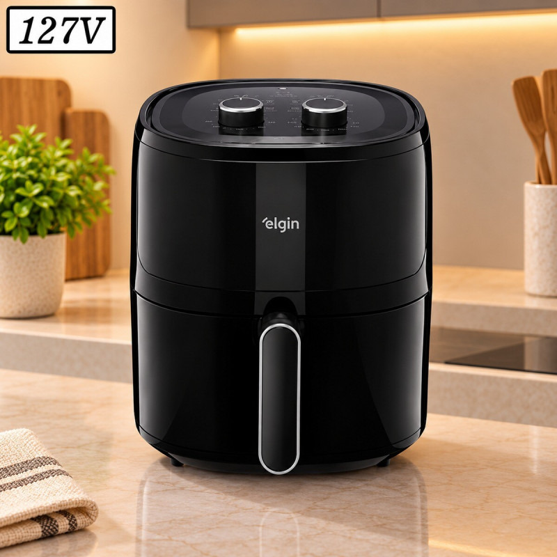 FRITADEIRA 5L ELGIN SPACE FRYER 5 1700W 127V PRETO