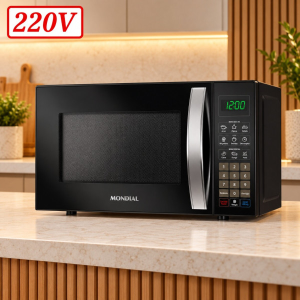 FORNO MICROONDAS MONDIAL MO0121B 21L 220V PRETO FORNO MICROONDAS MONDIAL MO0121B 21L 220V PRETO