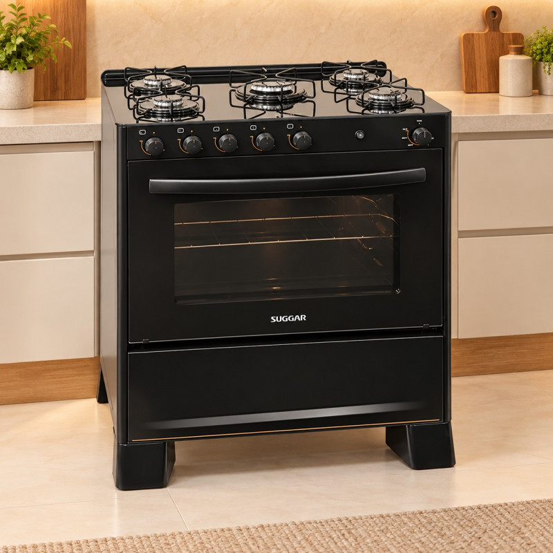 FOGAO 5B SUGGAR PISO COOK GLASS MESA VIDRO PRETO FGVCG510PT FOGAO 5B SUGGAR PISO COOK GLASS MESA VIDRO PRETO FGVCG510PT