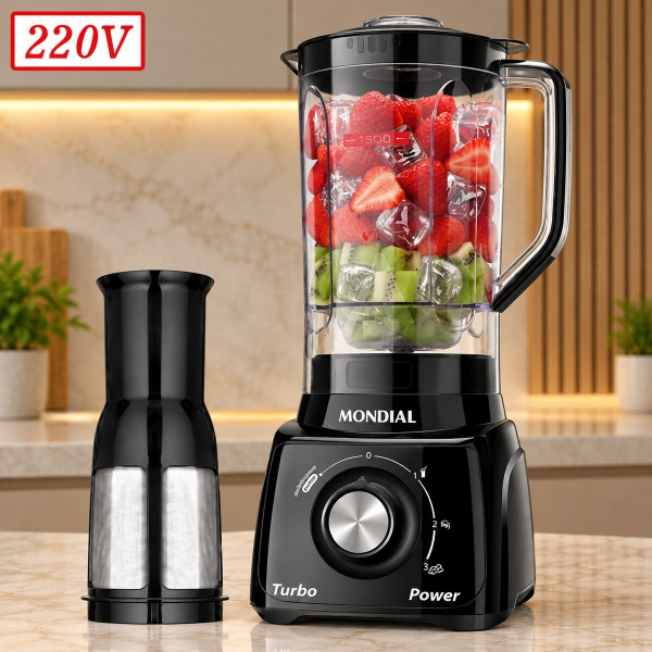 LIQUIDIFICADOR MONDIAL L-99 FB 3 VEL 220V PRETO LIQUIDIFICADOR MONDIAL L-99 FB 3 VEL 220V PRETO