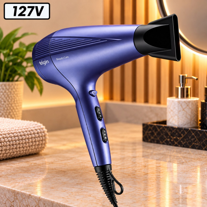SECADOR DE CABELO ELGIN GLOSSY COLOR 2000W 127V SECADOR DE CABELO ELGIN GLOSSY COLOR 2000W 127V