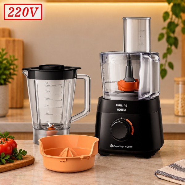 MULTIPROCESSADOR PHILIPS WALITA POWERCHOP 2 VEL 600W 220V PRETO MULTIPROCESSADOR PHILIPS WALITA POWERCHOP 2 VEL 600W 220V PRETO