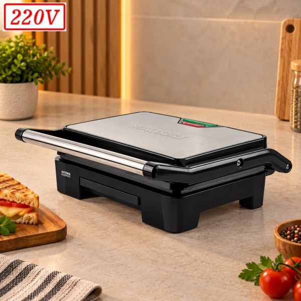 SANDUICHEIRA GRILL MALLORY ASTERIA COMPACT 900W 220V INOX/PRETA SANDUICHEIRA GRILL MALLORY ASTERIA COMPACT 900W 220V INOX/PRETA