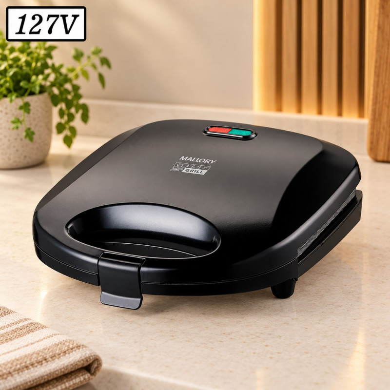 SANDUICHEIRA GRILL MALLORY CLASSIC GRILL 750W 127V PRETA SANDUICHEIRA GRILL MALLORY CLASSIC GRILL 750W 127V PRETA