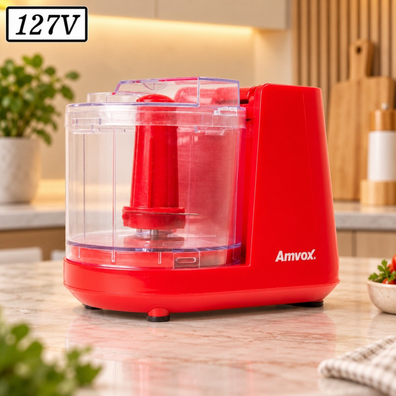 MINIPROCESSADOR AMVOX APR 1001 100W 127V VERMELHO MINIPROCESSADOR AMVOX APR 1001 100W 127V VERMELHO