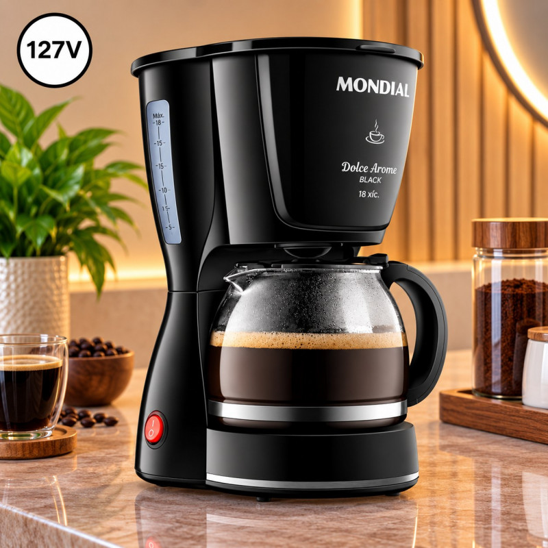CAFETEIRA MONDIAL C3018XFB 550W FILTRO 127V PRETA