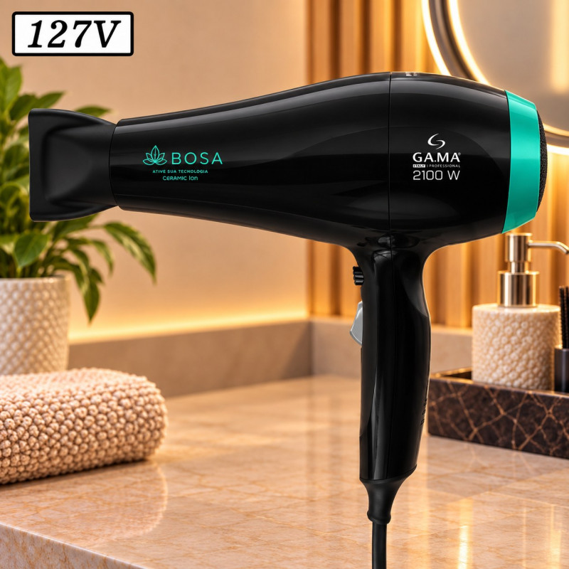 SECADOR DE CABELO GAMA BABOSA CERAMIC ION 2100W 127V SECADOR DE CABELO GAMA BABOSA CERAMIC ION 2100W 127V