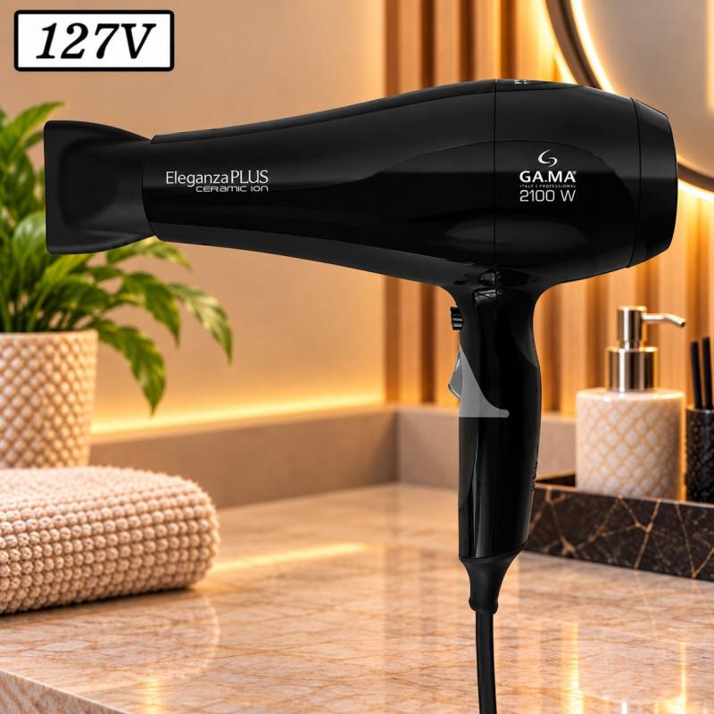 SECADOR DE CABELO GAMA ELEGANZA PLUS CERAMIC ION 2100W 127V SECADOR DE CABELO GAMA ELEGANZA PLUS CERAMIC ION 2100W 127V