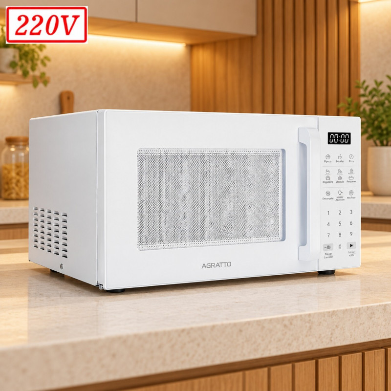 FORNO MICROONDAS AGRATTO AMIC02BN 32L 220V BRANCO FORNO MICROONDAS AGRATTO AMIC02BN 32L 220V BRANCO