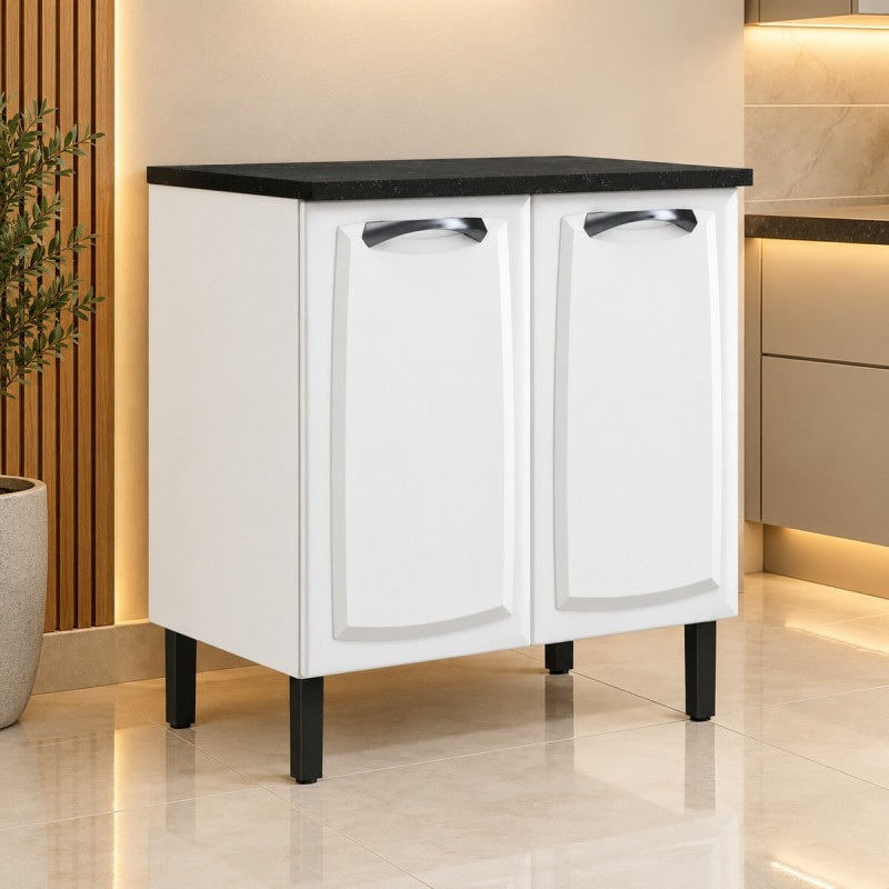 BALCAO ITATIAIA 2P ABRIR C/ TAMPO NEW PREMIUM 80CM BRANCO 1853 BALCAO ITATIAIA 2P ABRIR C/ TAMPO NEW PREMIUM 80CM BRANCO 1853