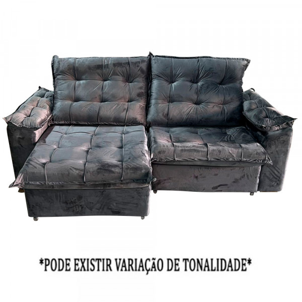 ESTOFADO BOMFLEX GRECIA RETRATIL CINZA VELUDO ASTECA 09 ESTOFADO BOMFLEX GRECIA RETRATIL CINZA VELUDO ASTECA 09