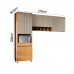COZINHA NESHER SIMONE MENDES COMPACTA CARVALHO/GREIGE 500986