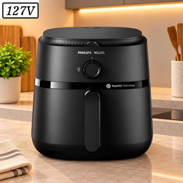 FRITADEIRA PHILIPS WALITA AIR FRYER NA130 6,2L 1700W 127V PRETO FRITADEIRA PHILIPS WALITA AIR FRYER NA130 6,2L 1700W 127V PRETO