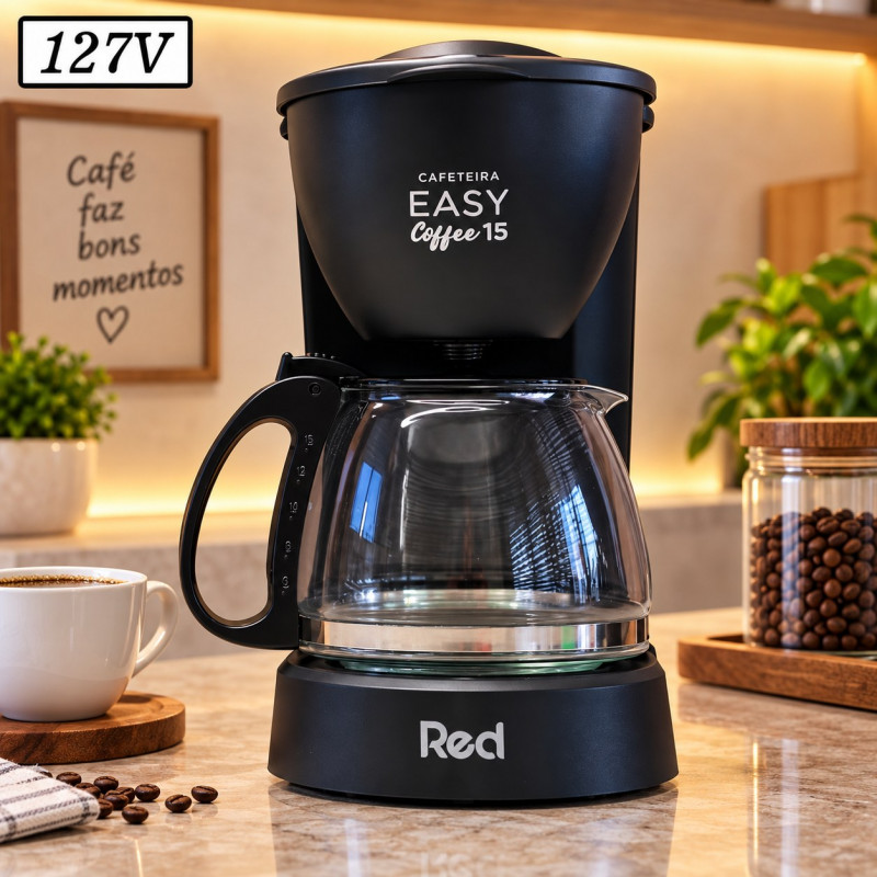 CAFETEIRA RED MOBILE EASY COFFEE 15 550W 127V PRETA