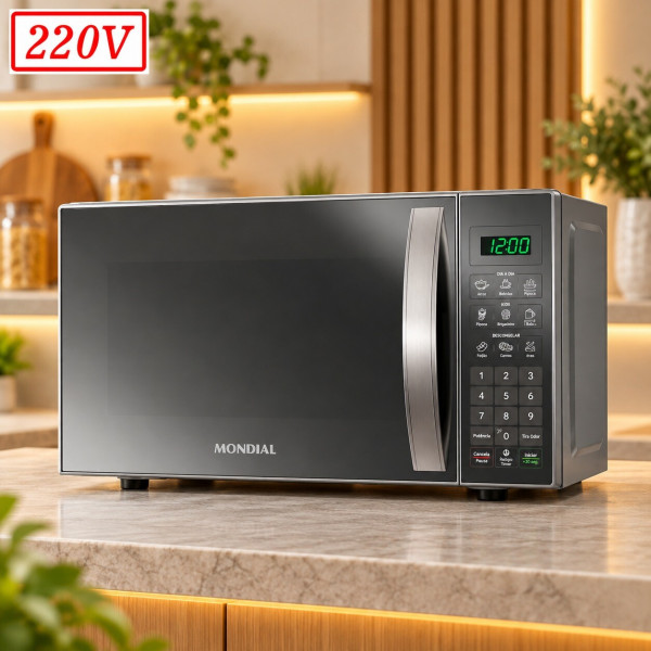 FORNO MICROONDAS MONDIAL MO0121E 21L 220V PRATA COBRE ESPELHADO FORNO MICROONDAS MONDIAL MO0121E 21L 220V PRATA COBRE ESPELHADO