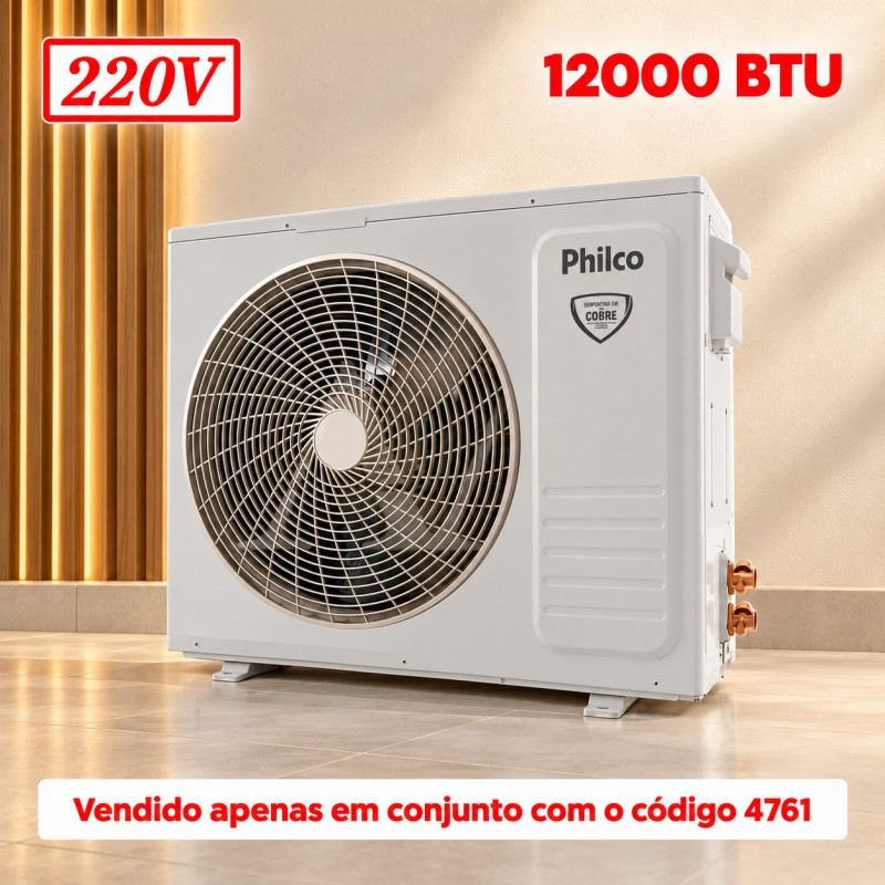 AR CONDICIONADO CONDENSADOR PHILCO SPLIT HI WALL ECO INVERTER PAC12FB 12000 BTU 220V AR CONDICIONADO CONDENSADOR PHILCO SPLIT HI WALL ECO INVERTER PAC12FB 12000 BTU 220V