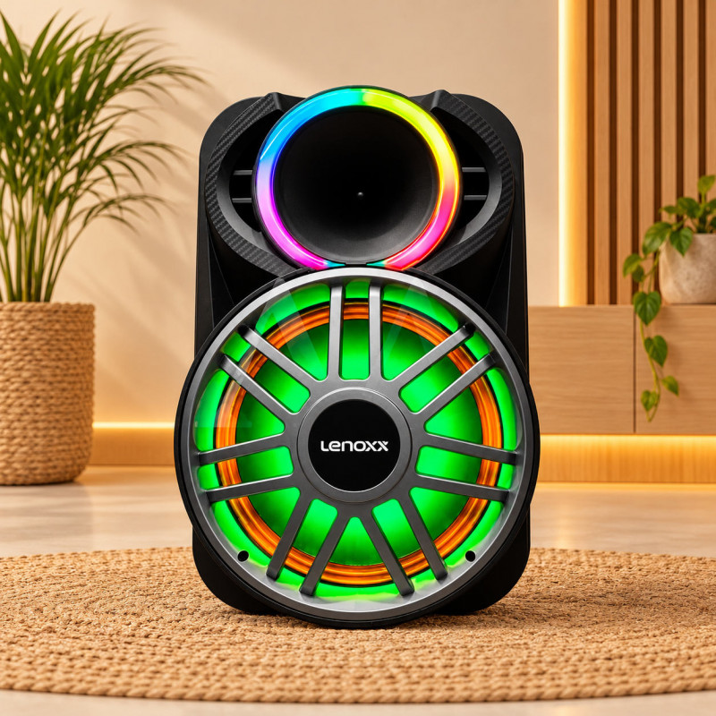 CAIXA DE SOM LENOXX AMPLIFICADORA LCA12 WOOFER 12'' 600 WATS