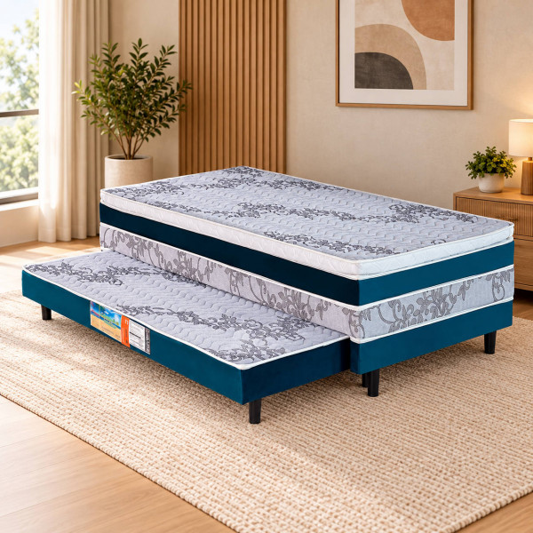 CAMA BOX D28 88X188X53 BELLABAHIA MARAU C/AUXILIAR C/PILLOW CAMA BOX D28 88X188X53 BELLABAHIA MARAU C/AUXILIAR C/PILLOW