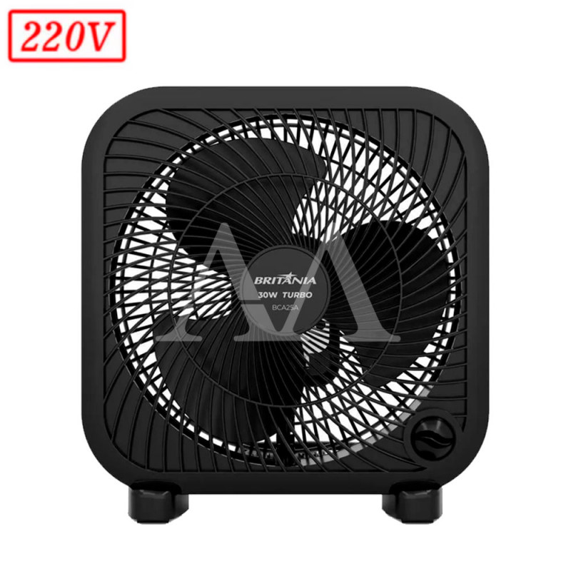 VENTILADOR BRITANIA BCA25A CIRCULADOR 3 PAS 3 VEL 220V PRETO