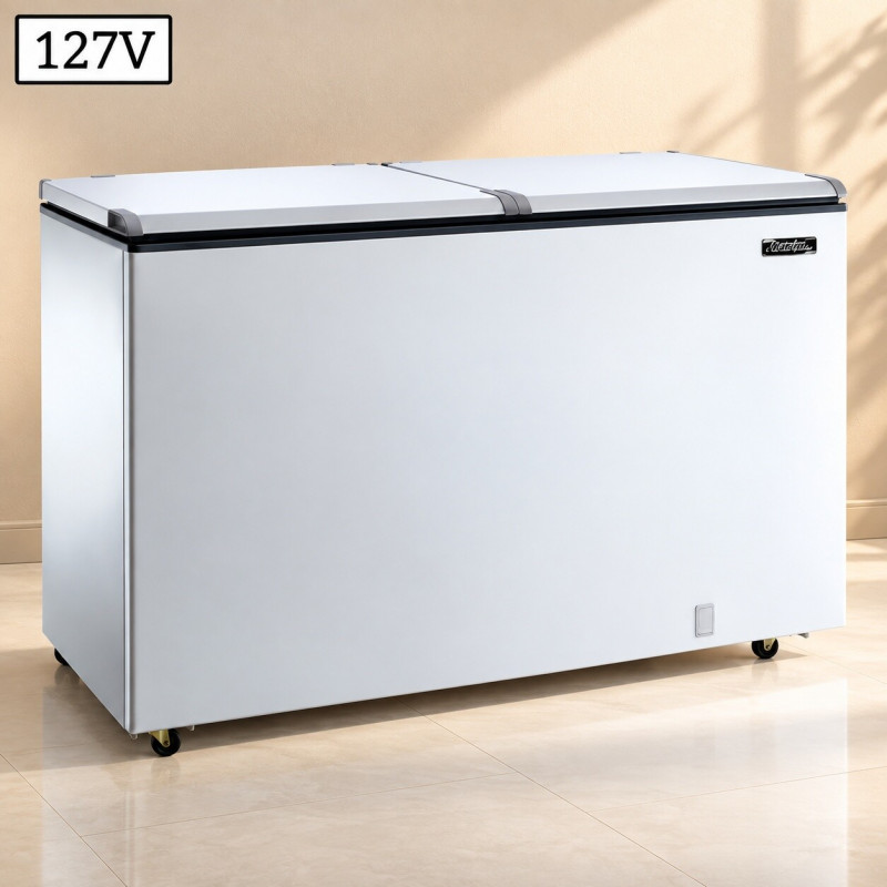 FREEZER CONSERVADOR ESMALTEC ECH500 HORIZONTAL 468L 127V BRANCO