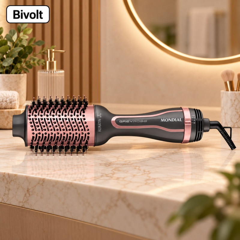 ESCOVA SECADORA MONDIAL KERATIN ES-11 3EM1 1300W BIVOLT ESCOVA SECADORA MONDIAL KERATIN ES-11 3EM1 1300W BIVOLT